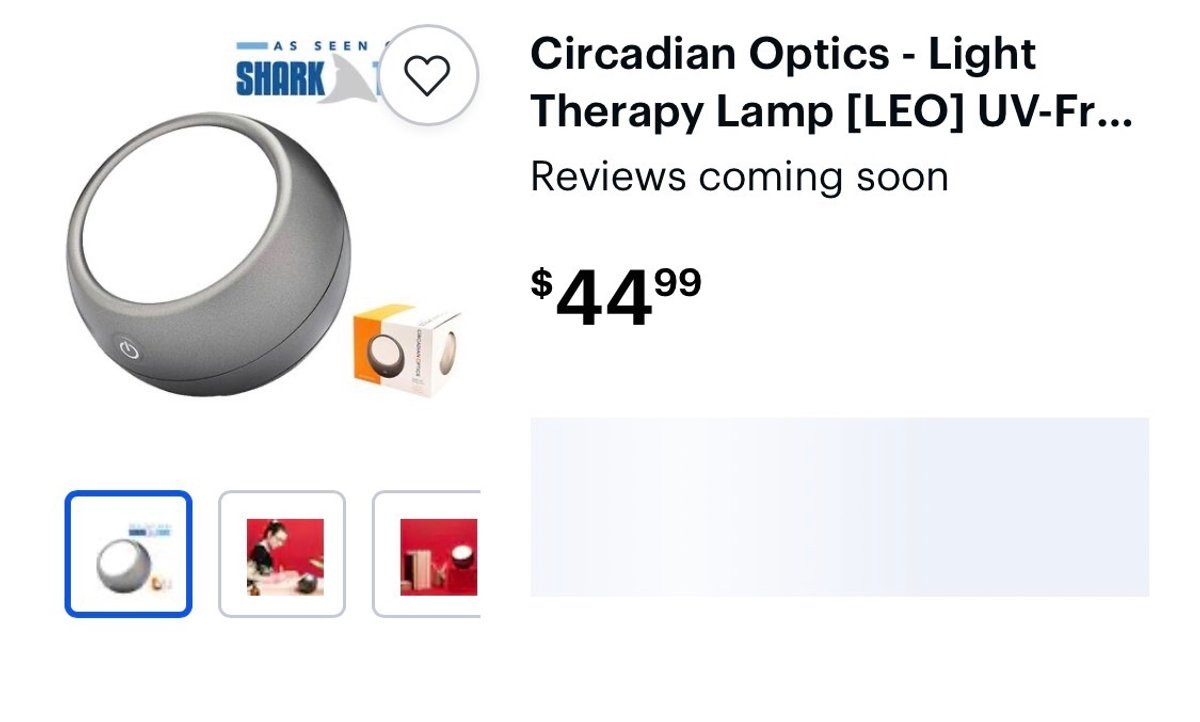 Retails $45 Circadian Optics - Light Therapy Lamp [LEO]