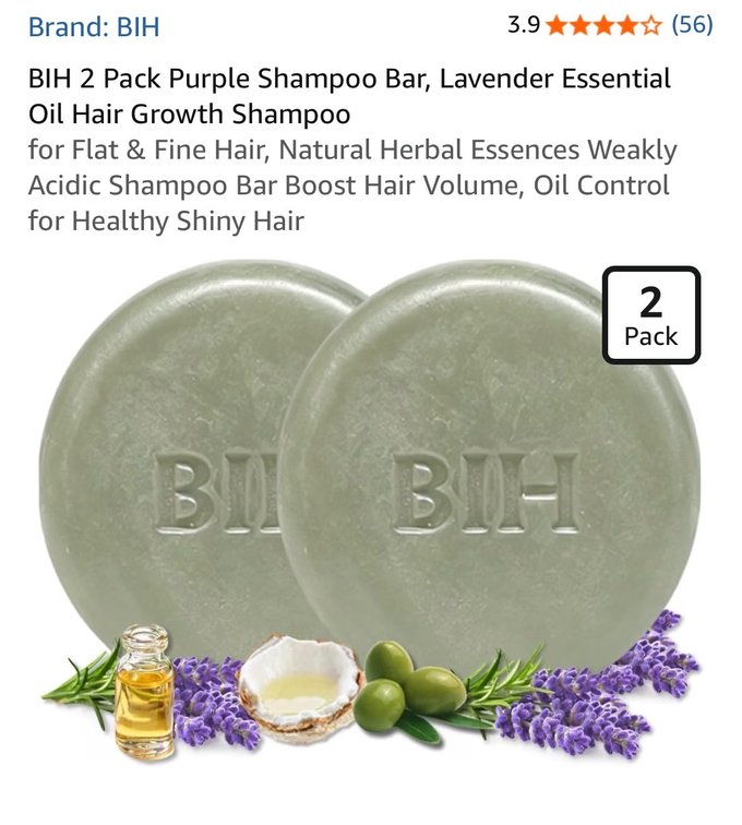 4 pack Pack Purple Shampoo Bar, Lavender Essential Oil Hair Growth Shampoo for Flat & Fine Hair, Natural Herbal Essences Weakly Acidic Shampoo Bar Boost Hair Volume, Oil Control for Healthy Shiny Hair