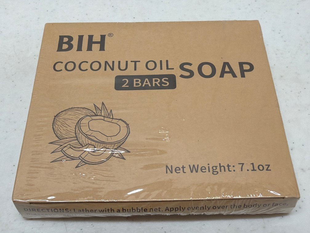 2 BIH coconut soap bars