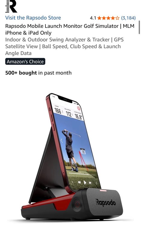 Rapsodo Mobile Launch Monitor Golf Simulator | MLM iPhone & iPad Only