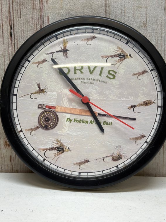 Orvis  12” fly fishing clock