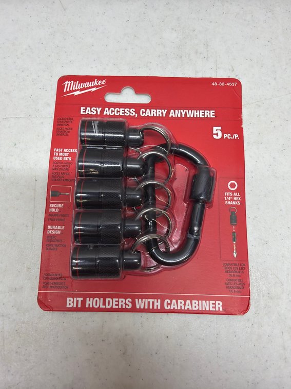 Milwaukee bit holders with carabiner