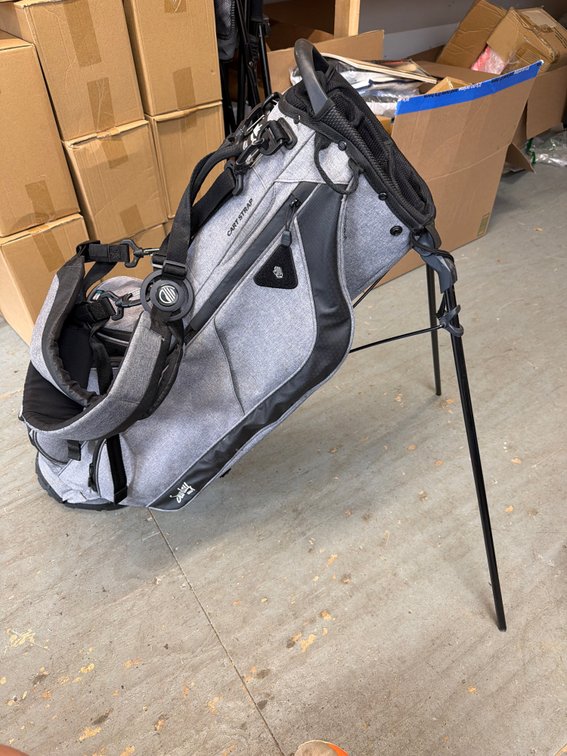 Sunday golf carry bag with cart strap and cover