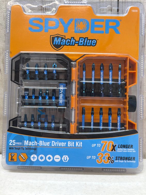 Spyder Mach Blue 25 piece bit driver set
