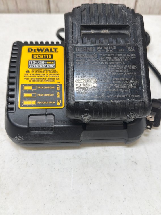 DeWalt 20V battery and charger