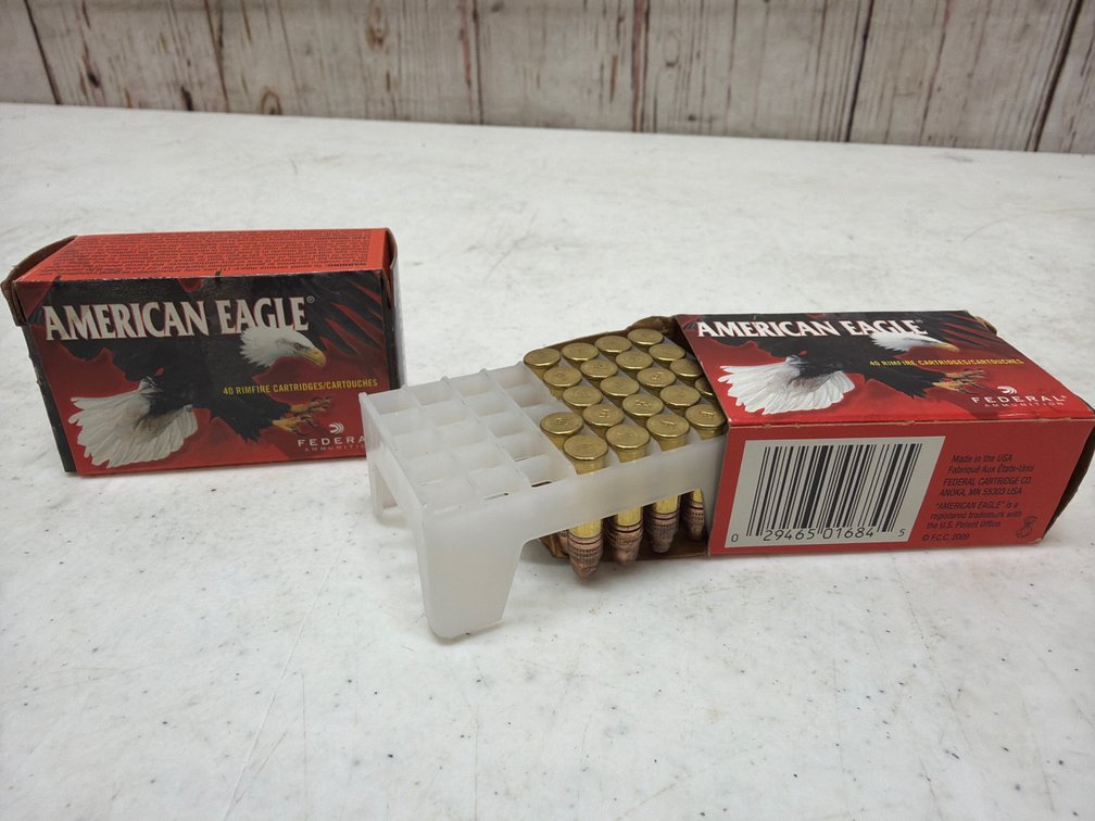 1.5 boxes .22 American Eagle HV high velo