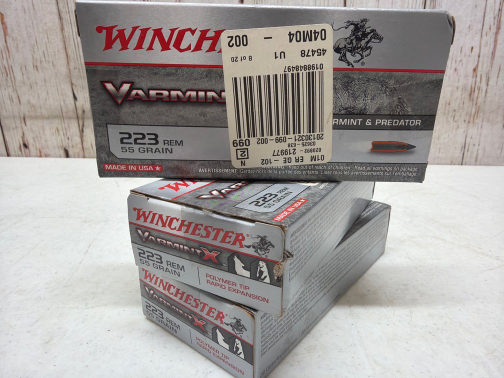 (3) 20rd Win. .223 55gr