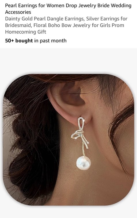 Pearl Earrings for Women Drop Jewelry Bride Wedding Accessories