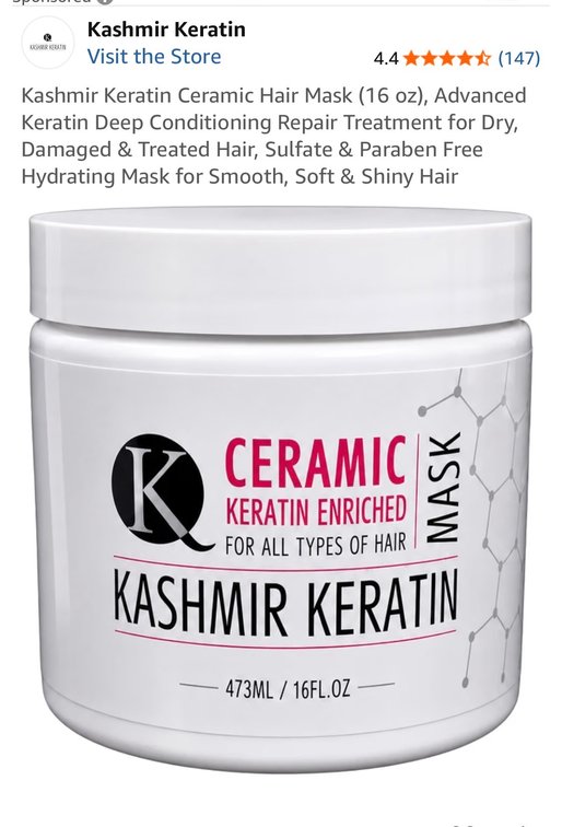 Retails $50 Kashmir Keratin Ceramic Hair Mask (16 oz),