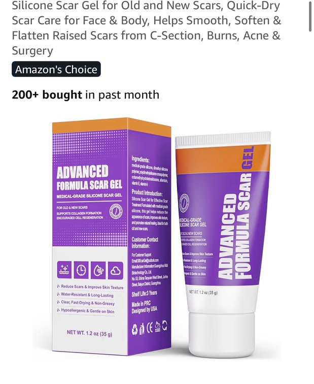 (2) pack Silicone Scar Gel for Old and New Scars