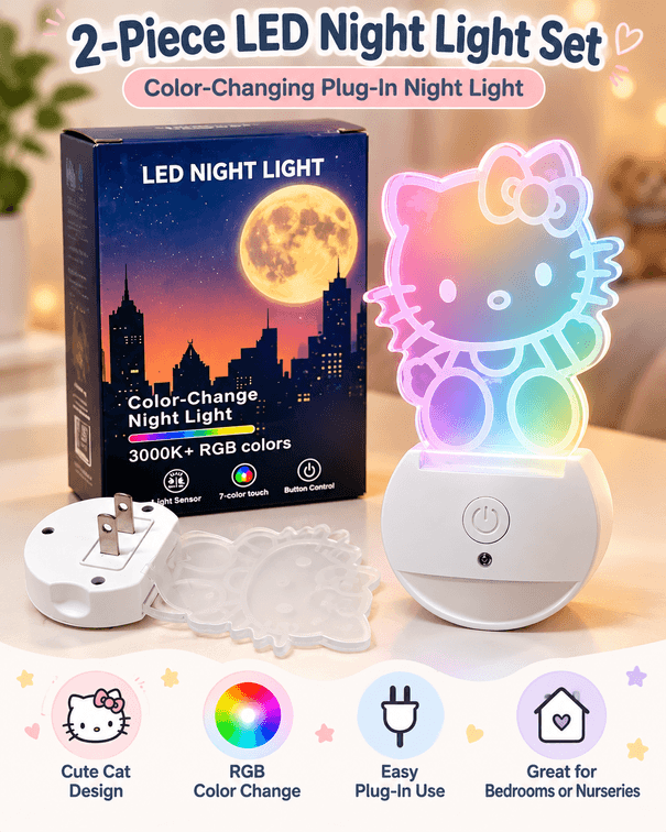 (2) LED color changing nightlights