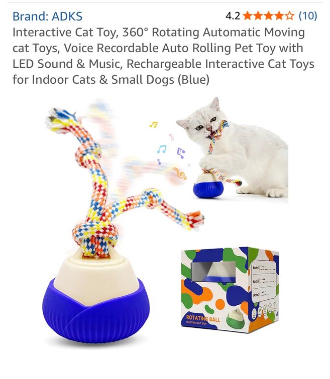 Retails $20 Interactive Cat Toy, 360°