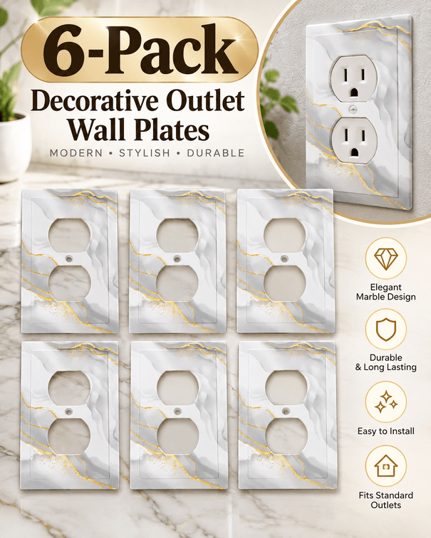 6 pack of marble print outlet squared covers