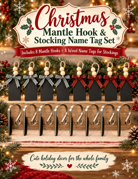 Retail $20 Stocking decor and hangers