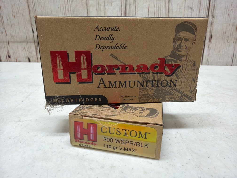 (2) Hornady 20rd. 300 WSPR/Black 110gr