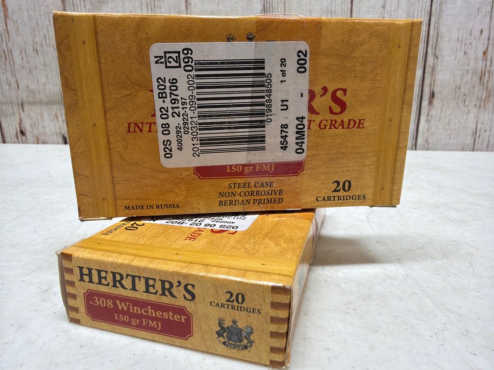 (2) Herters 20rd .308 Win 150gr