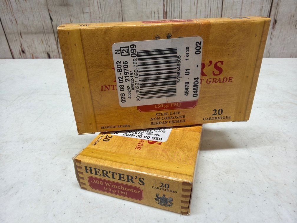 (2) Herters 20rd .308 Win 150gr