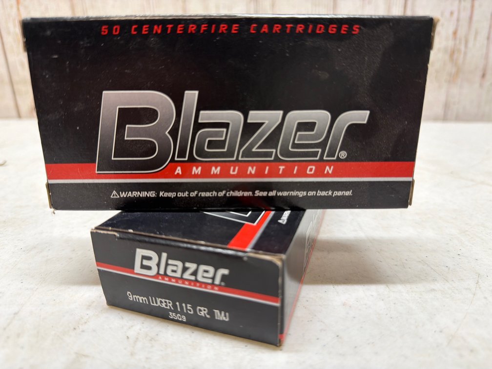 (2) Blazer 50rd 9mm Luver 115gr. TMJ