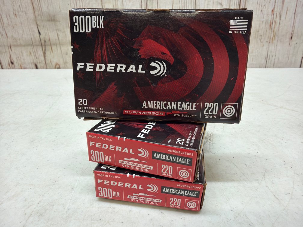 (3) Fed 20rd 300BLK 220gr.