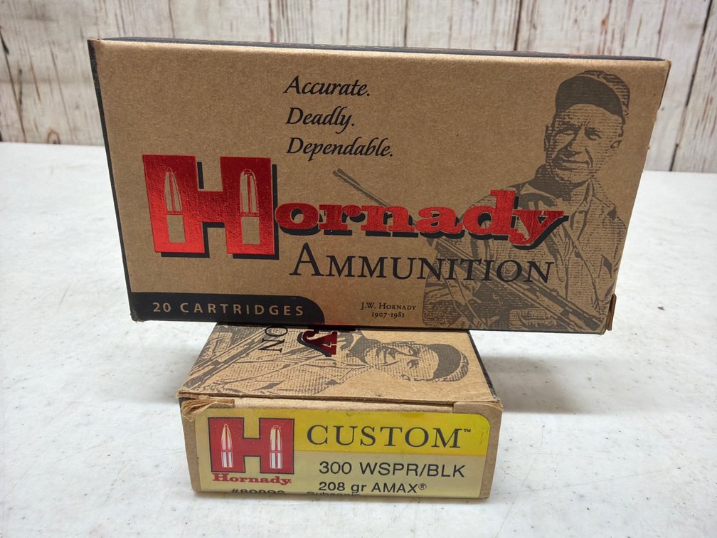 (2) Hornady 20rd. 300 WSPR/BLK 208gr AMAX