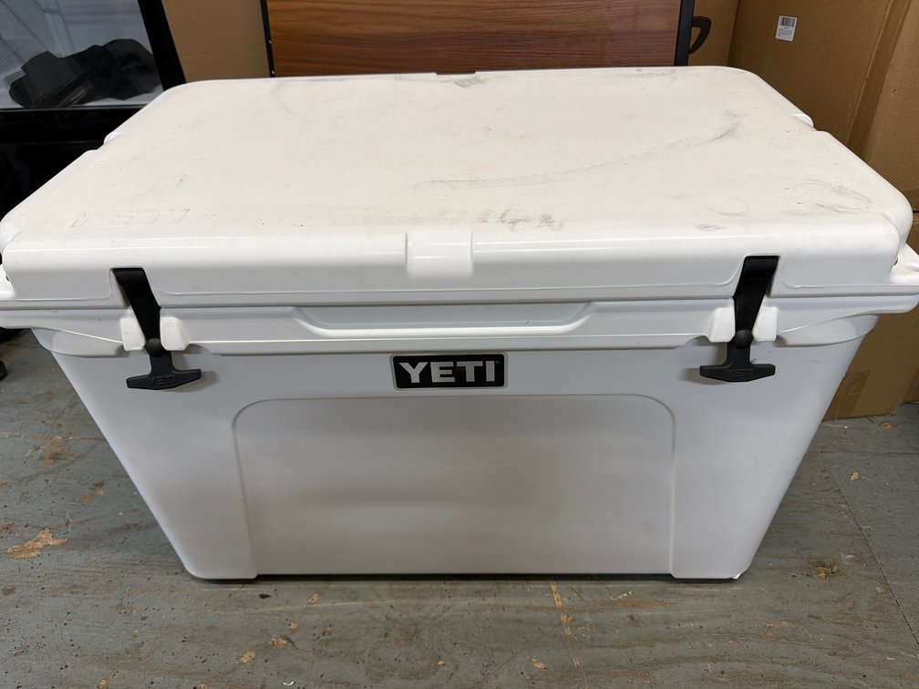 Yeti 105 cooler with tie downs