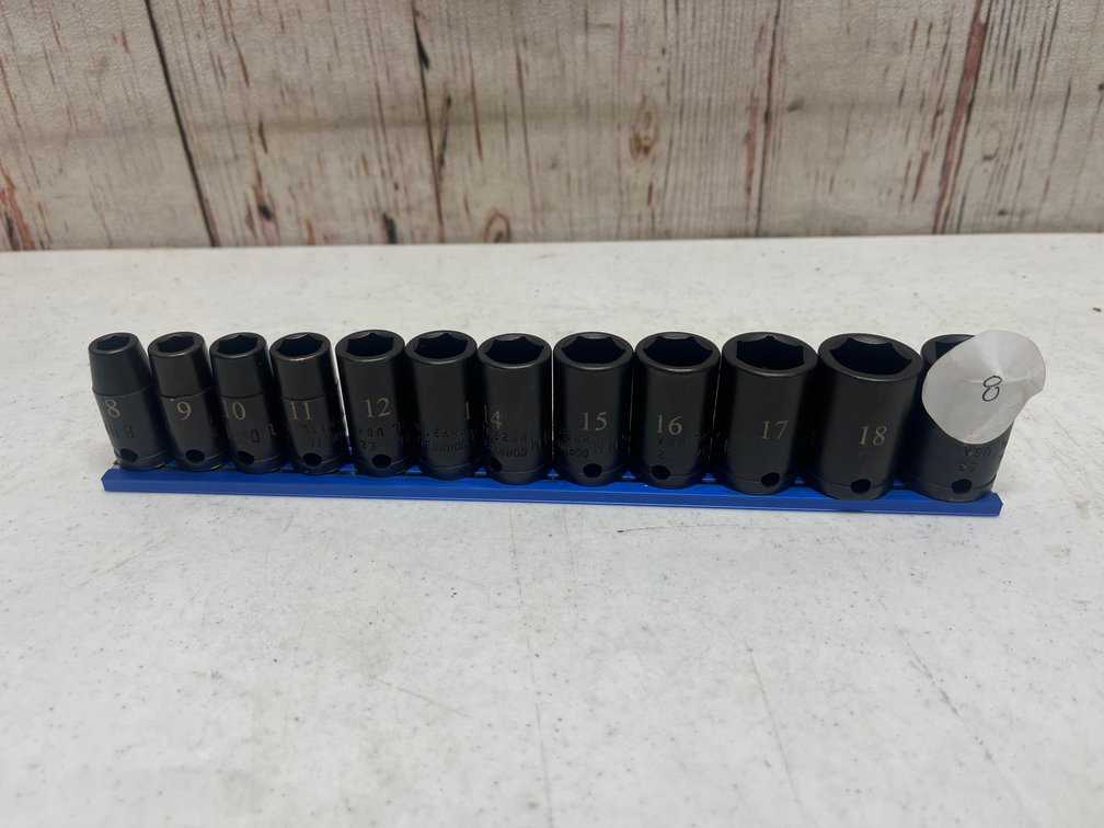 Cornwell 3/8” drive metric impact sockets. 8mm - 19mm