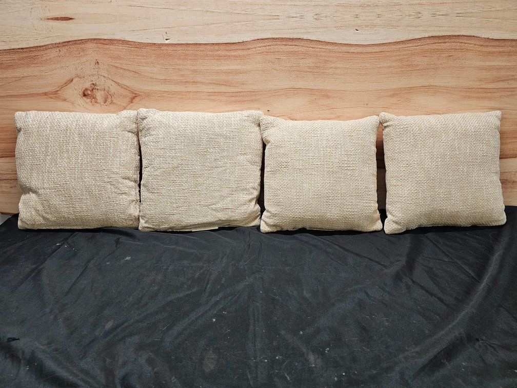 (4) 16in x 16in Beige Pillow 