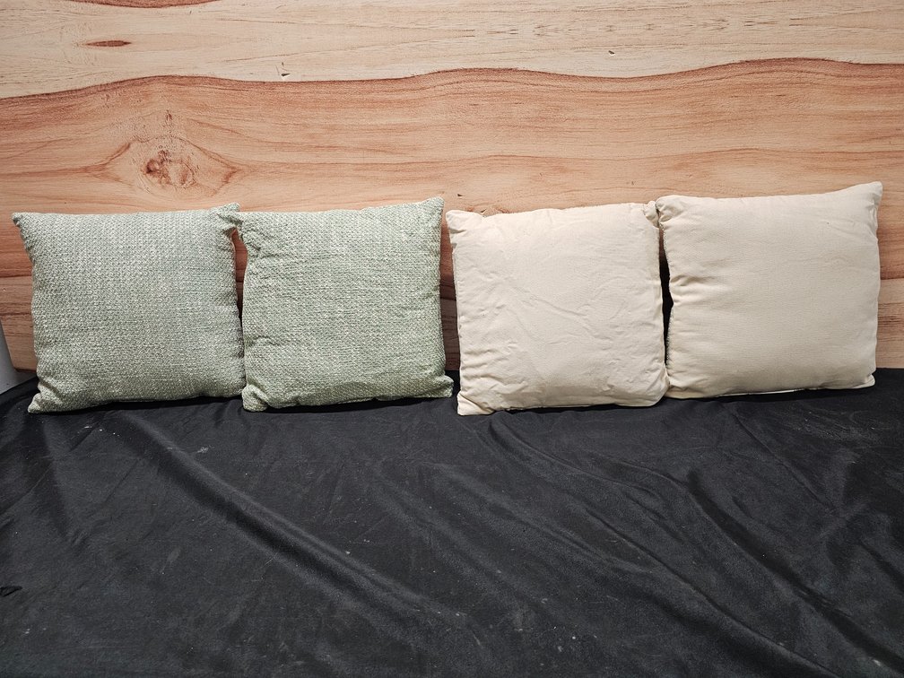 (4) 16in x 16in Green Pillow 
