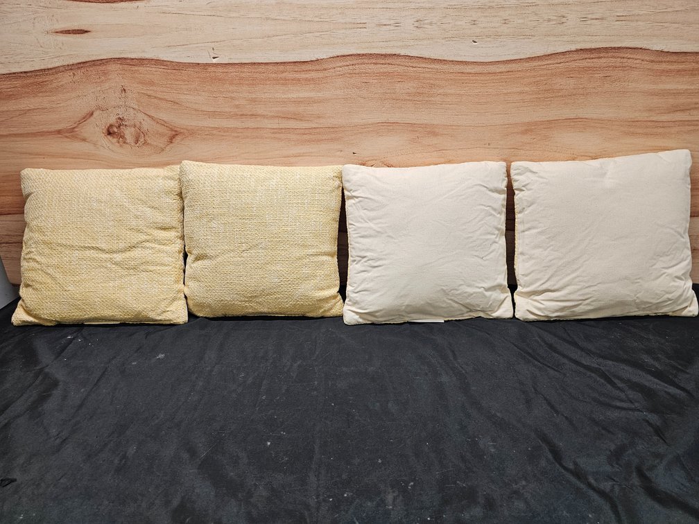 (4) 16in x 16in Yellow Pillow