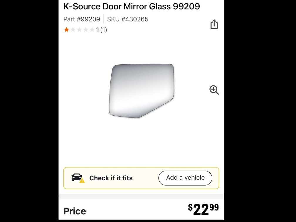 Replacement Mirror