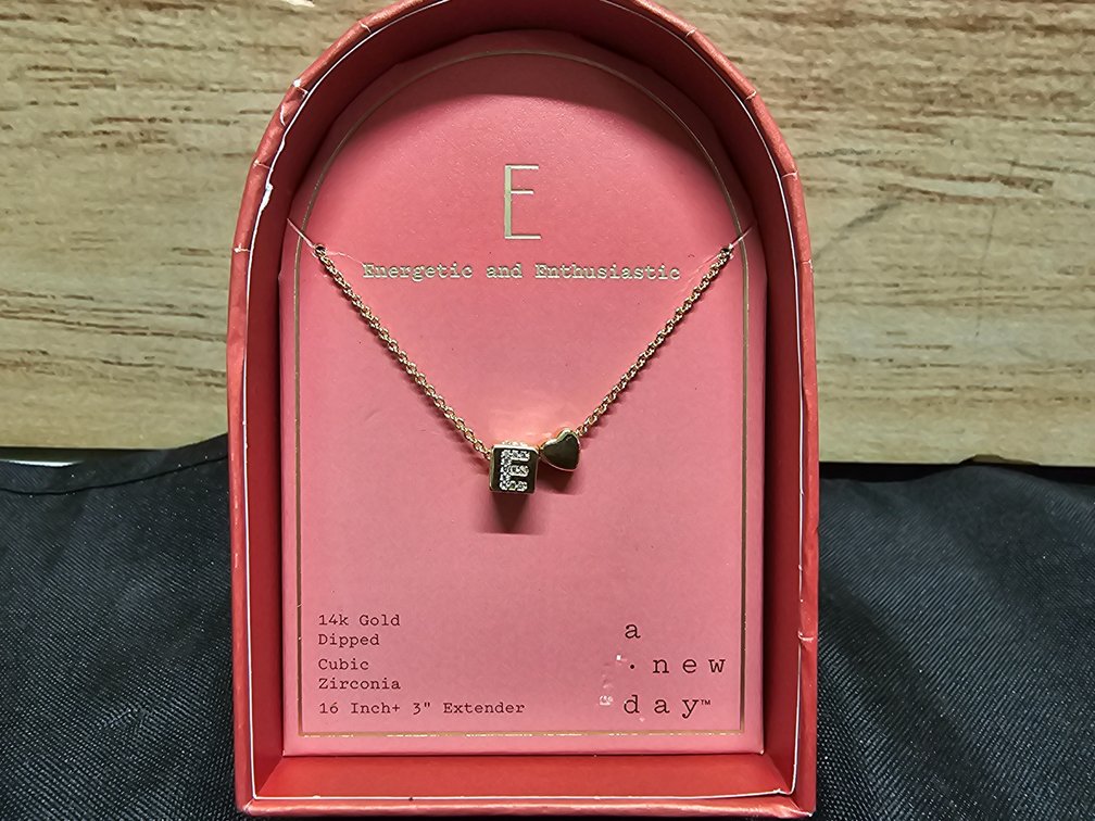 A New Day 14k Gold Dipped Cubic Zirconia 16in +3in Extender Necklace