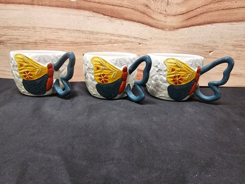 (3) 18oz Boston Warehouse Leaf Bean Mug