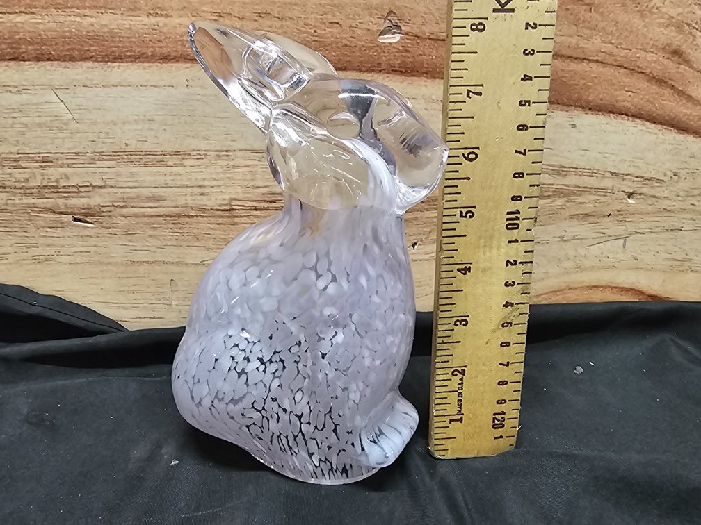 Glass Bunny Decor