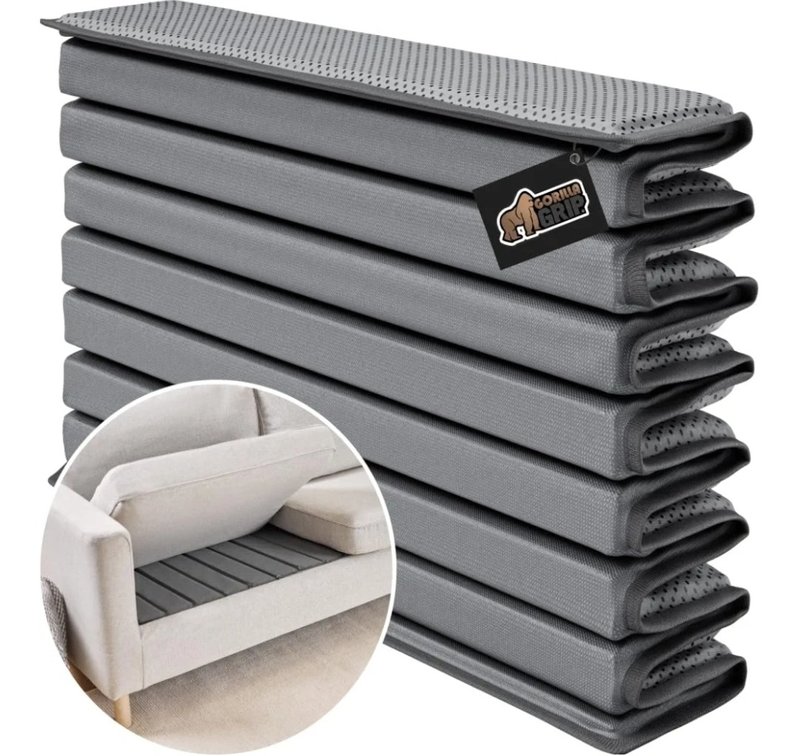 GORILLA GRIP Heavy Duty Couch Cushion Support Board to Fix Sagging Sofas, 21.5 x 70 Sofa, Thick Plywood Boards Add Strong Seat Supports, Stays in Place, Replacement Stuffing Under Couches, Gray