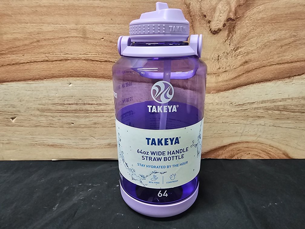 Takeya 64oz Wide Handle Straw Bottle 