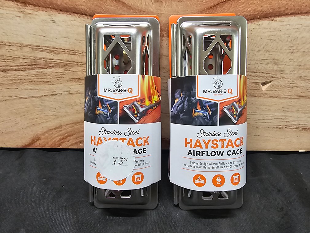 (2) Mr. Bar B Q Stainless Haystack Airflow Cage