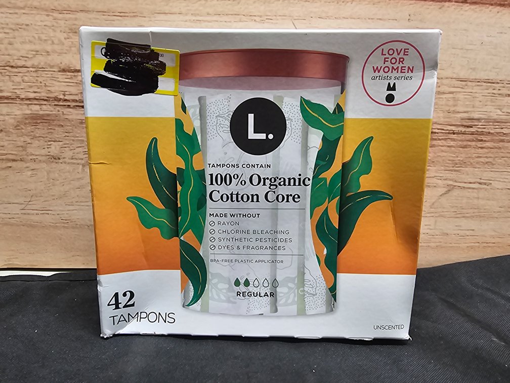 42 Count L. 100% Organic Cotton Core Tampons 