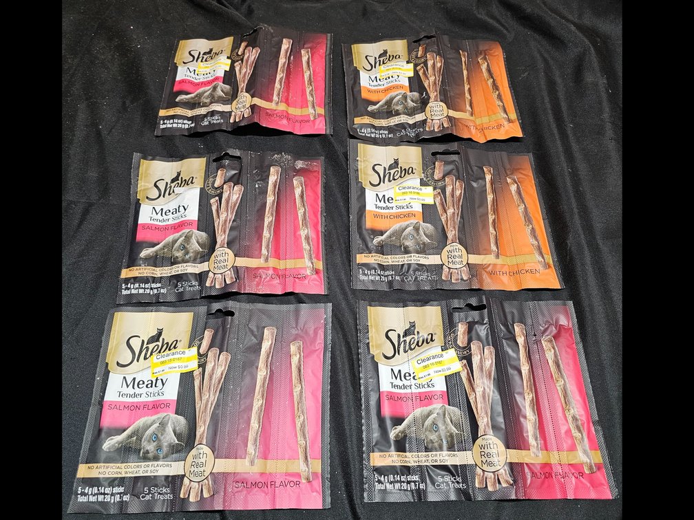 (6) Sheba 5pk Meaty Tender Sticks