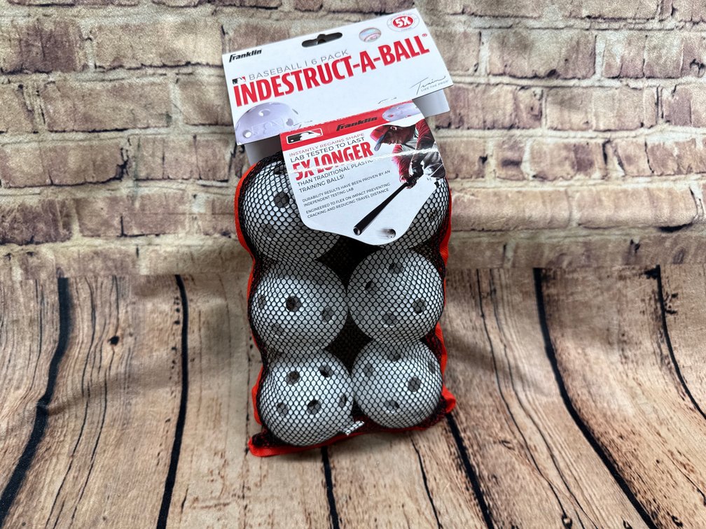 6 indestruct-a-ball practice baseballs 