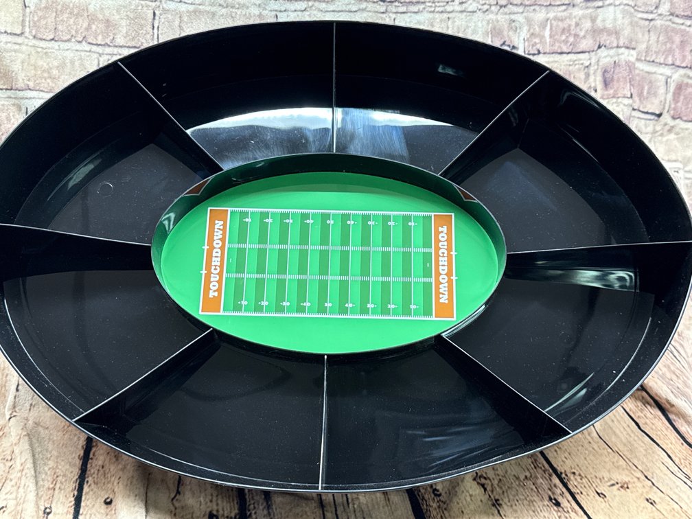 19” long football snack tray 