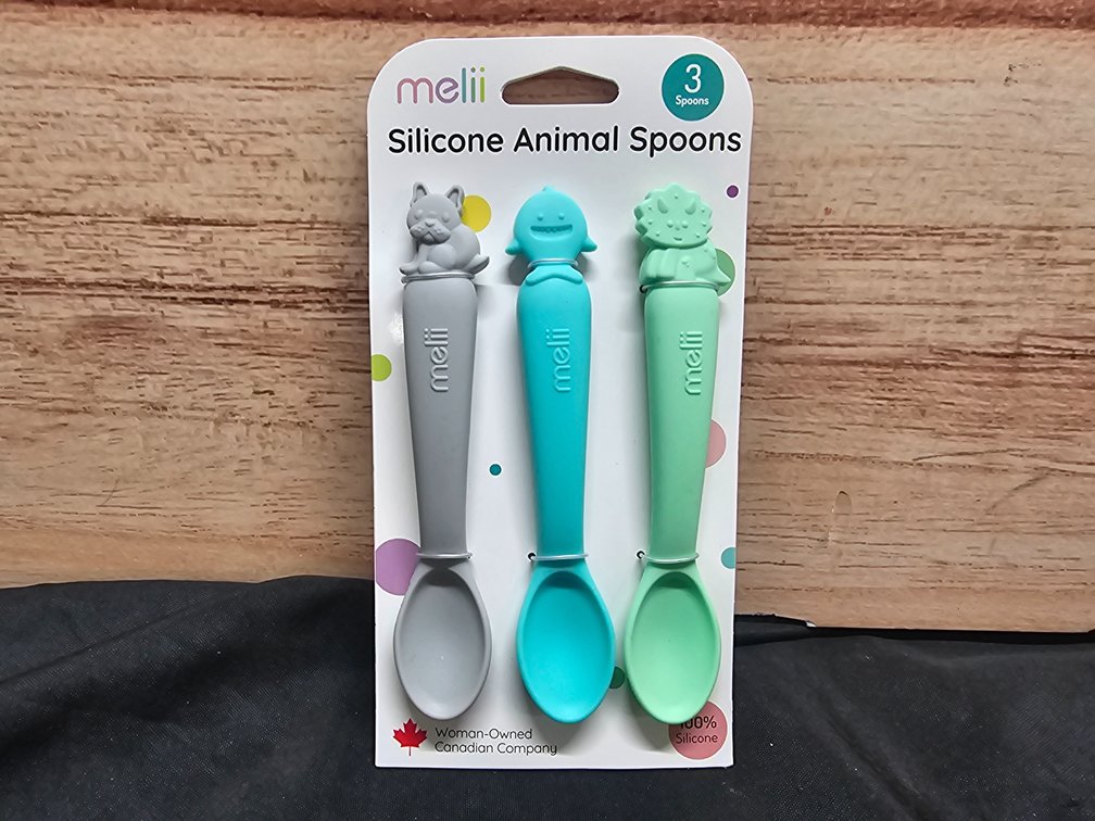 Melii Silicone Animal Spoons 3pc
