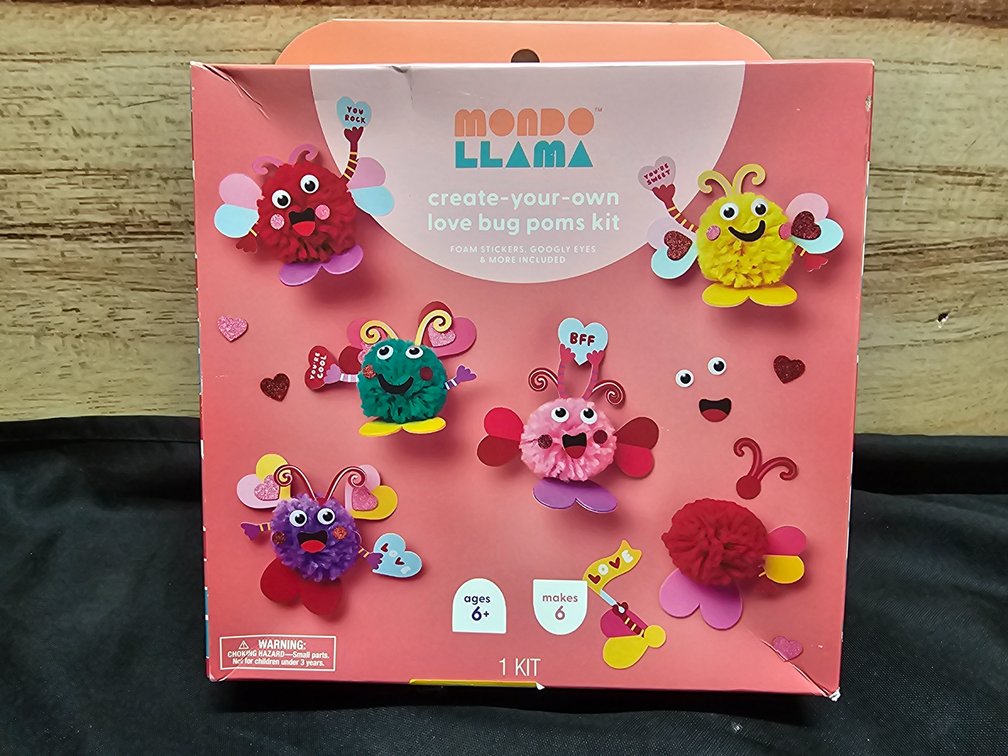 Mondo Llama Create Your Own Love Bug Poms Kit