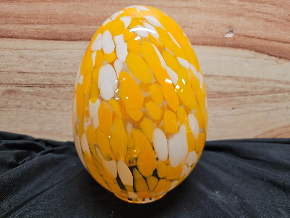 9in Tall Glass Egg Decor
