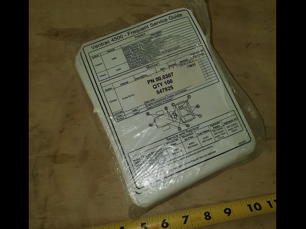 Ventrac Service Decal