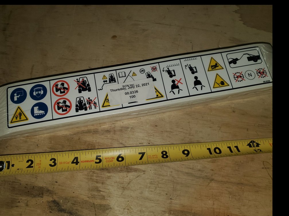 Ventrac Safety Decals