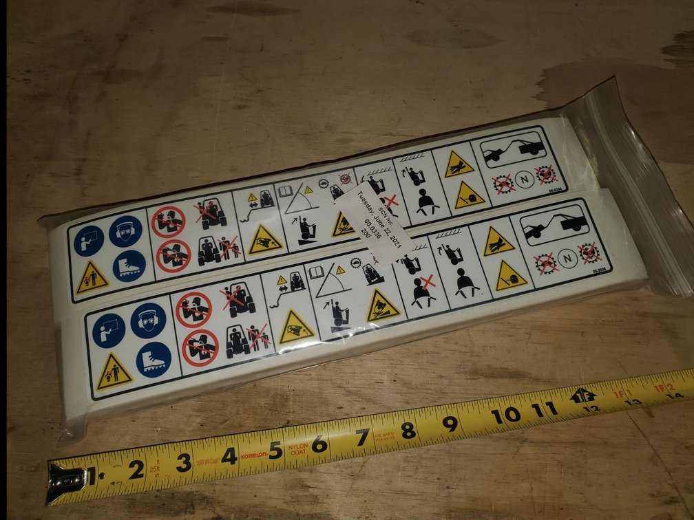 Ventrac Safety Decals 