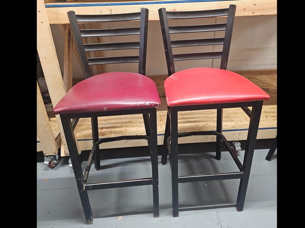 (2) Metal Framed Bar Stools 