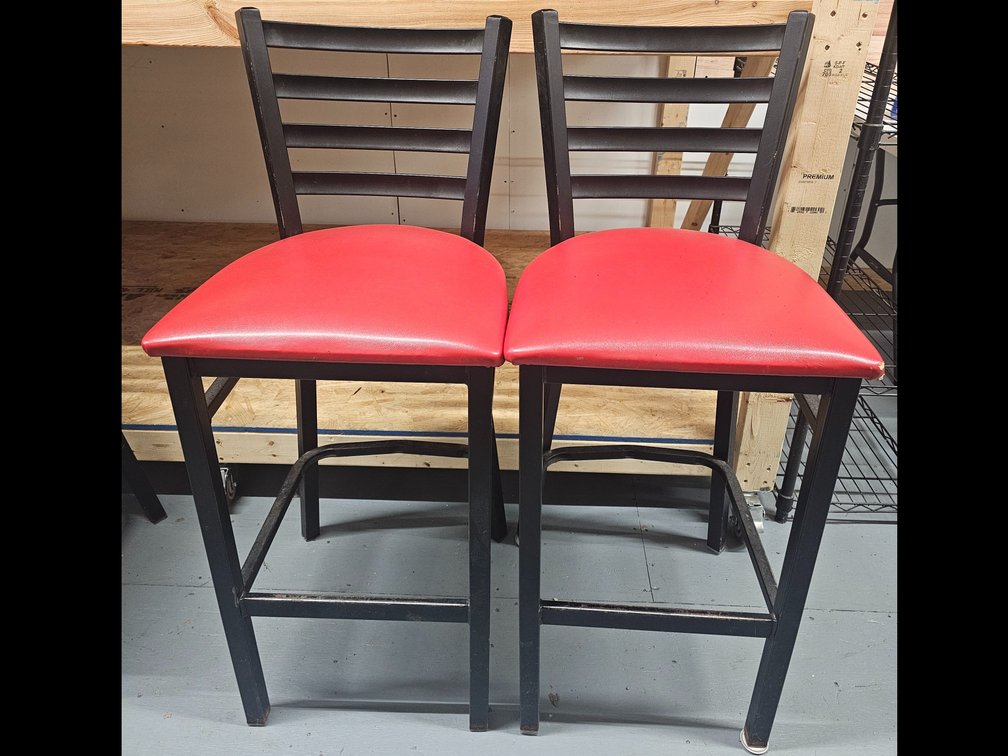 (2) Metal Framed Bar Stools 