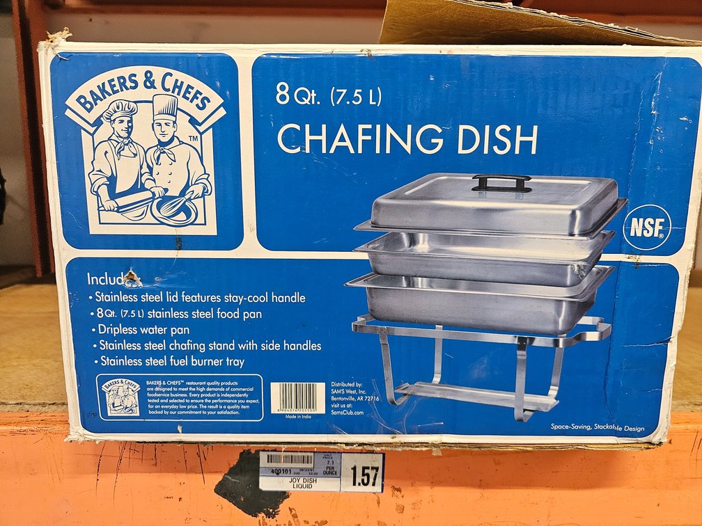 8qt Bakers & Chefs Chafing Dish 