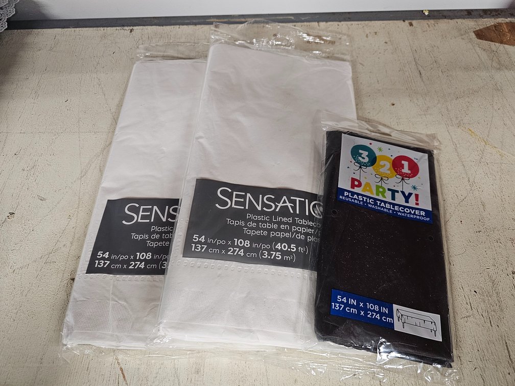 (3) 54in x 108in Disposable Table Cover